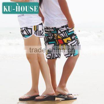 2015 New Arrival Adult Xxx Photos Couple Beach Shorts With Rainbow Printed photo-3