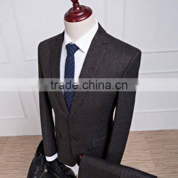 Wholesale Good Shape Newest Style Design Fashion Coat Suit Dark Grey Tuxedo Men Suit photo-3