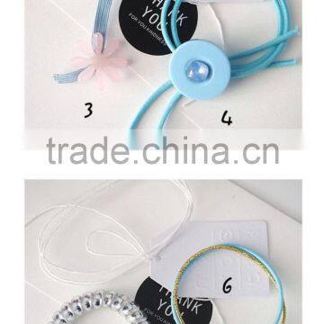 2017 Hot Sale Sky Blue Elastic Hair Tie Set photo-2