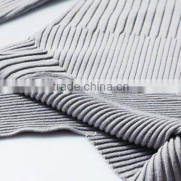 Womens Grey Cotton Knitted Pattern Long Sleeves Pullover Sweaters With Best Price photo-6