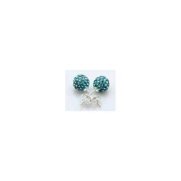 shamballa earring silver jewelry #12