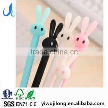 cute novel jelly rabbit shape promotional gel pen for school kids