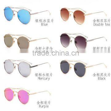 Fashion Metal Vintage UV Proof Round Mirror Steampunk Sunglass photo-2