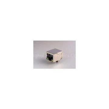 8P8C  RJ45 With Transformer 10 / 100 , Registered Jack 45  21.6MM  Single Port  With Shield  /  LED