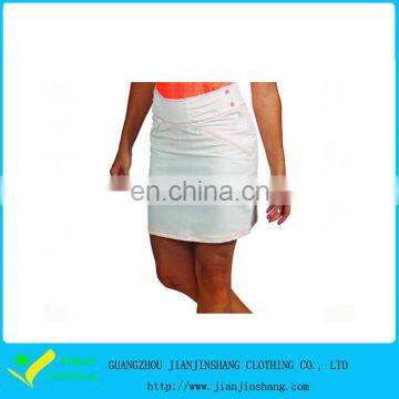 Sexy Slim Fitness White Color Red Piping Quality Golf Skirts Sale