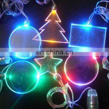 plastic illuminated led necklace w/breakaway magnet(batteries included,various color&pendant optional,CE,RoHS approval)