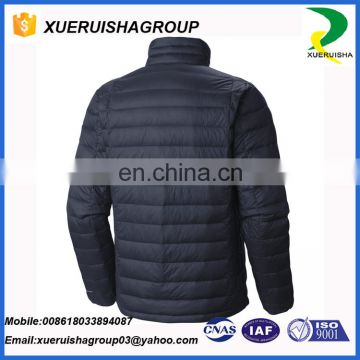 long style grey ultralight down jacket for winter men with hood