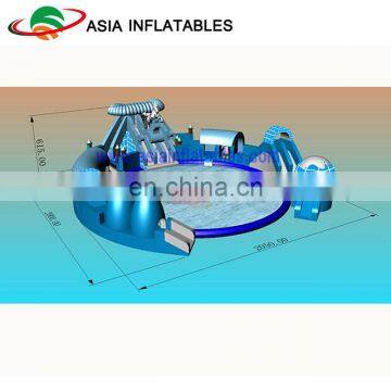 Hot Summer Inflatable Horse Mobile Water Park Site/ Commercial Swimming Pool Park Equipment