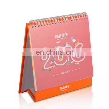 High quality customized professional table calendar with colorful printing coil desk calendar