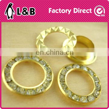 High quality strass eyelet and rivets crystal diamond eyelet grommets