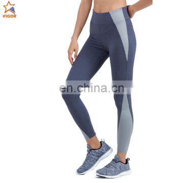 Full sublimation women clothing blue color running wear yoga leggings womens yoga pants