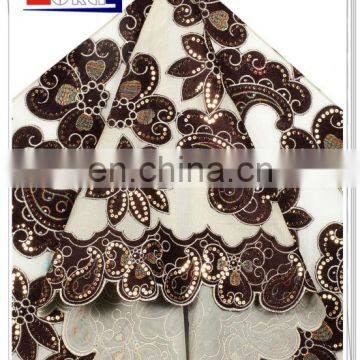 2013 afican nice organza velvet lace with sequins,velvet fabric, super quality velvet lace for party, wedding