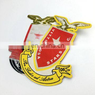 Custom Garment Patch Label Laser Cut Woven Patch for Clothing photo-2