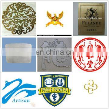 Custom Gold metal nameplate for handbag nameplates for cars