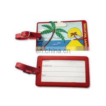 Hot promotion 2D soft PVC luggage tag