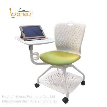 2019 hot design school classroom student chair office task office chair training chair with writing pad