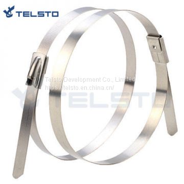 Stainless steel cable tie cable accessories self-locking ball-locking steel cable tie