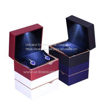 Jewelry box with LED light packaging paint jewelry  ring wedding pendant bracelet brand new gift