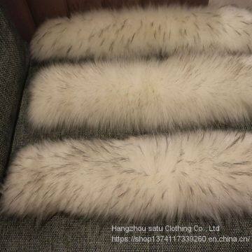 Fur Artificial Fur Fox Raccoon Dog Collar Dyeing Raccoon Dog Collar Cap Strip photo-3