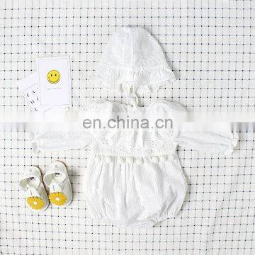 Infants & Toddler Clothes Elegant Full Sleeve White Baby Lace Party Romper