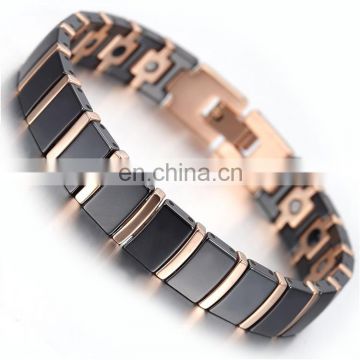 Mens magnet hematite tungsten ceramic magnetic bracelet health benefits