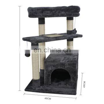 Amazon Hot Selling Large Size Wooden Pet Scratcher House Tower Condo Cat Tree photo-4