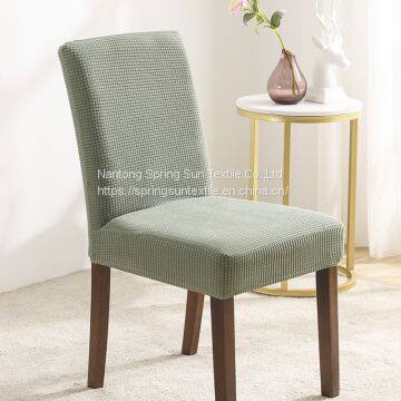 Turquoise Velvet Stretch Dining Room Chair Covers Soft Removable Dining Chair Slipcover photo-4