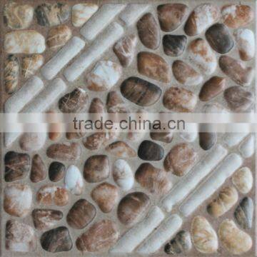 300x300mm 3D Inkjet rain-flower pebble floor ceramic tile, for out door rustic tile