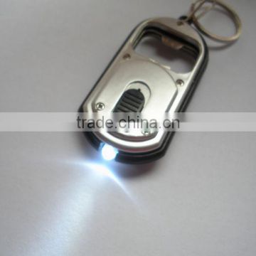 Mini Cute Pocket Keychain Keyring Beer Can Bottle Opener Led Flash Torch Light