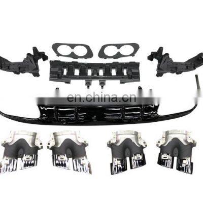 FOR BENZ C Class Coupe Change to C43 AMG DIFFUSER WITH EXHAUST PIPES photo-2