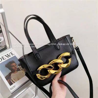 2021 Luxury Handbags For Women Gold Thick Chain Tote Bags Leather Crossbody Shoulder Bag Women Clutch Bag