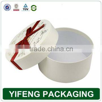 Custom Made Luxury White Printing Design Large Round Cardboard Gift Boxes