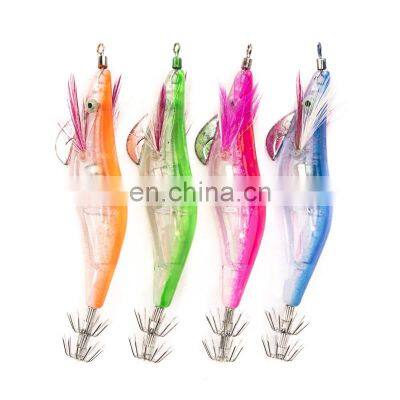 outdoor fishing LED Electronic Luminous Shrimp Squid 10cm Night Fishing Squid Jigs Lure Bass Bait Fish Tackle Tool Accessory