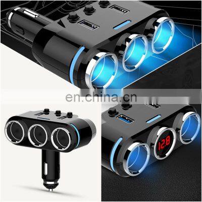 Hot Sale Car Cigarette Lighter Charger 12V Car Socket Splitter Adapter Plug Car LED USB Charge Port Accessories Universal photo-3