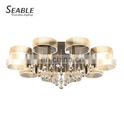 New Listed Indoor Acrylic Bedroom Living room Gold Black Modern Luxury Decoration LED Ceiling Light