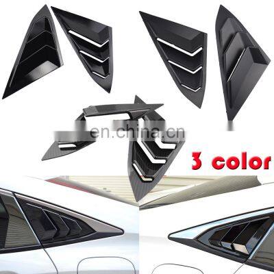 AUSO Auto Parts ABS Plastic Rear Side Window Louvers Side Vent Cover For Honda Civic Sedan