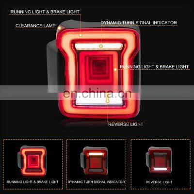 Rear Taillights LED Brake Lights Reverse Turn Lamps For Wrangler JL 2018+ photo-4