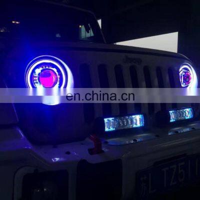 Blue White Red 3 Specifications 7 Inches HID Starry Headlight With Devil Demon Eye and Led Angel Halo for JEEP JK for Wrangle photo-3