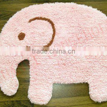 non-slip cottom bath mat elephant design printed bath mats