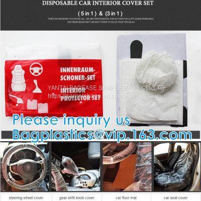 Biodegradable Compost Car Floor Mat Auto Disposable Steering Wheel Seat Cover Interior Accessories Steering Tire Bags photo-4