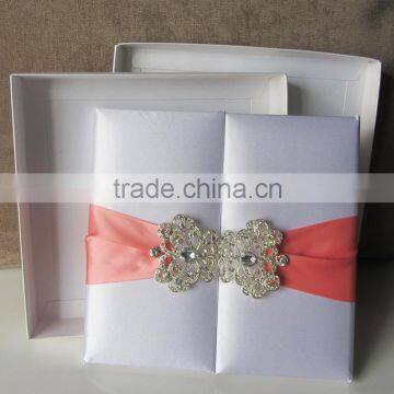Newest Customized Fancy Silk Wedding Invitation photo-4