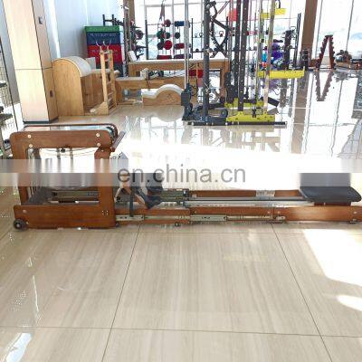 Home Fitness Custom Folding Rower Wooden Foldable Water Rowing Machine photo-5
