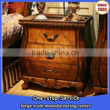 factory hotel vip room furniture antique solid wood carved night table                        
                                                Quality Choice