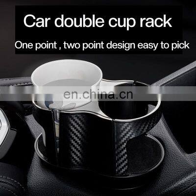 New Arrival Universal Non Slip Anti Spill Food 2 in 1 Multi Double Organizer Expander Cup Holder Car photo-2