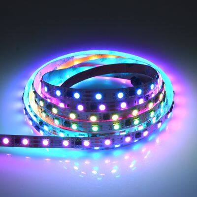 SMD 60 Lighting Emmitting Diodes White PCB 10 MM WS2811 Pixels 12v Flexible Light Strip Colorful IC Inside Dream Color Led Strip