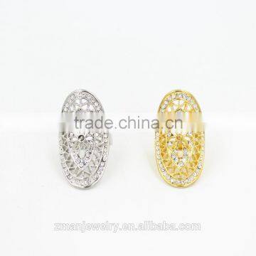 2015 Fashion Gold And Silver Jewelry Delicate Rhinestone Ring