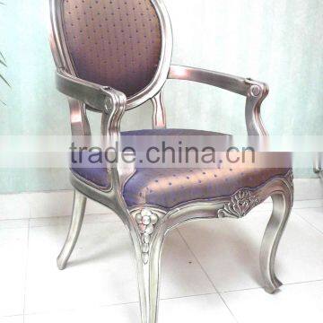 Luxury Italy silver armchair PFC656