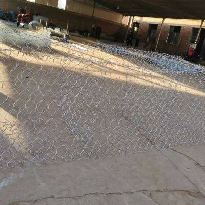 Malla de gabión para canales de ríos, jaula de alambre galvanizada, dique de control de inundaciones, malla de caja recubierta de plástico en rollo, malla de gabión reforzada para protección de taludes photo-4
