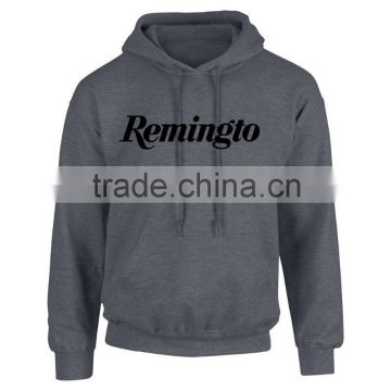 100% cotton fabric plain gray hooded sweatshirt