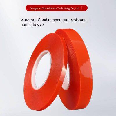 Juze Double-sided Tape Made of Pet Material With Red Film, Factory Direct Wholesale of Strong Adhesive Tape in Stock photo-3